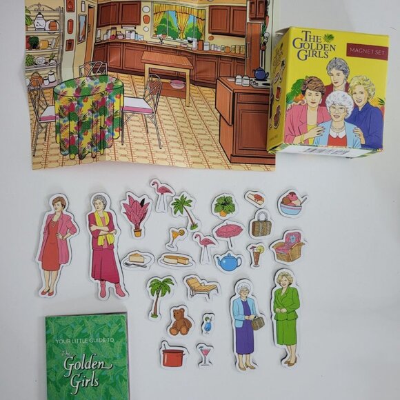 The Golden Girls Magnet Set Booklet Rose Sophia Dorothy Blanche Lanai Joke Quote - Picture 4 of 12